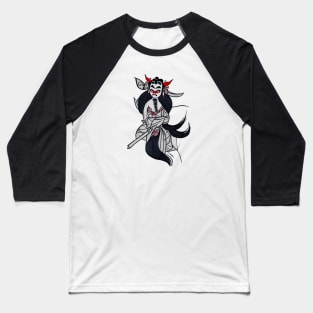 Japanese demon, oni ink drawing Baseball T-Shirt